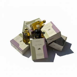 GO.SLOW. Extra Virgin Olive Oil & Balsamic Vinegar 2x50ml in giftbox
